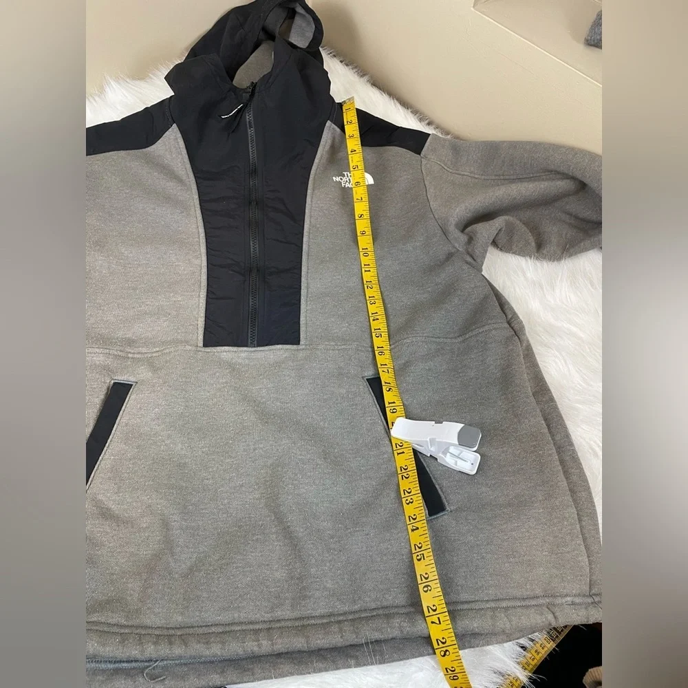 The North Face hybrid Black and Gray Pullover hoodie large